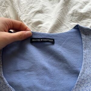 Brandy Melville blue floral top